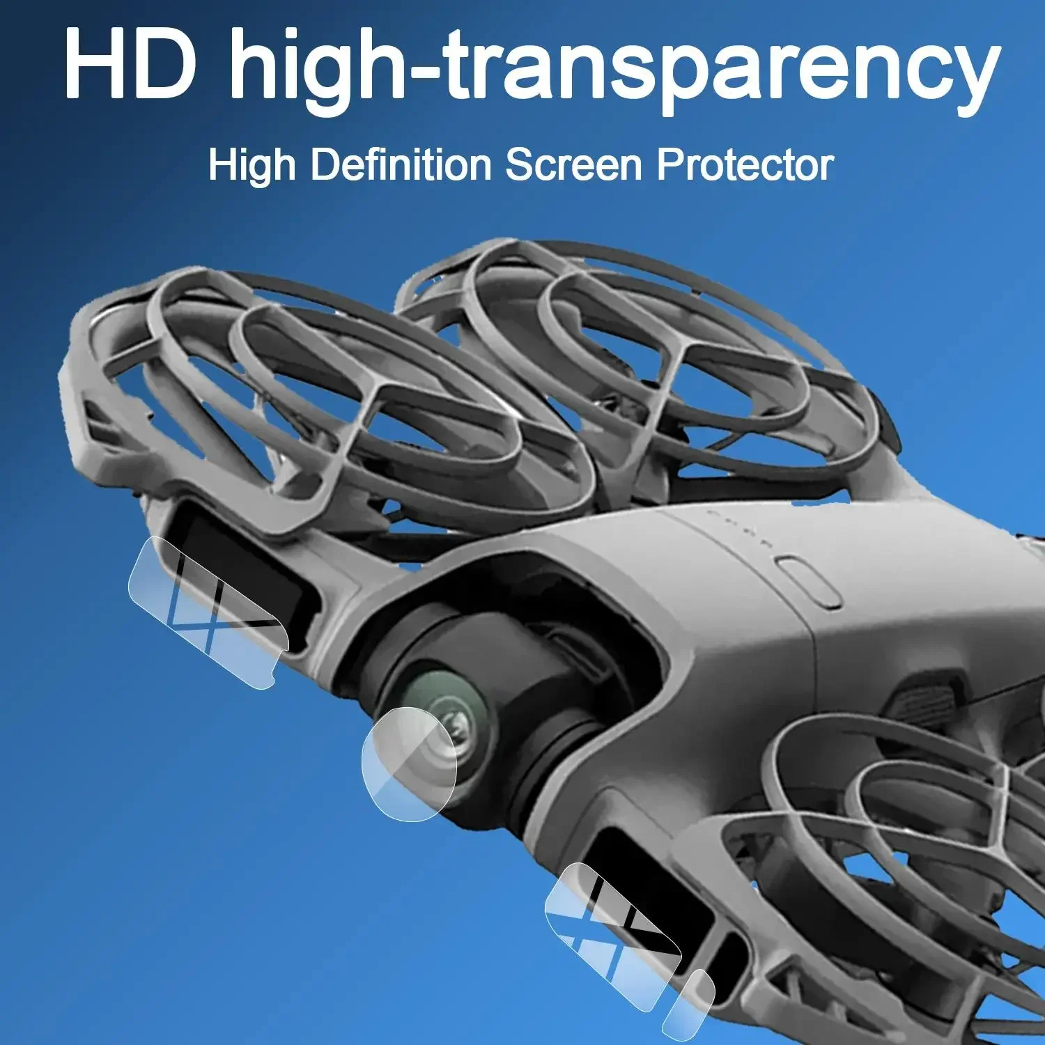 Protetor de Lente e Sensores para DJI Neo 2, Películas de Câmera de Alta Definição em Vidro Temperado 9H para DJI Neo 2, Película de Hidrogel - Image 6