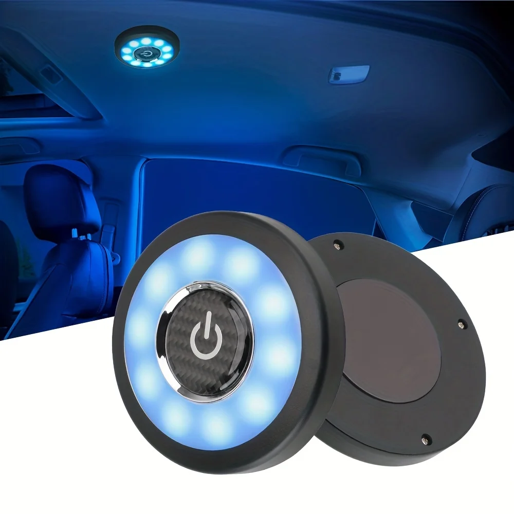 Led noite banco traseiro do carro kits de luz teto cúpula quadrada veículo interior lâmpada do teto magnético led luz leitura interior do carro