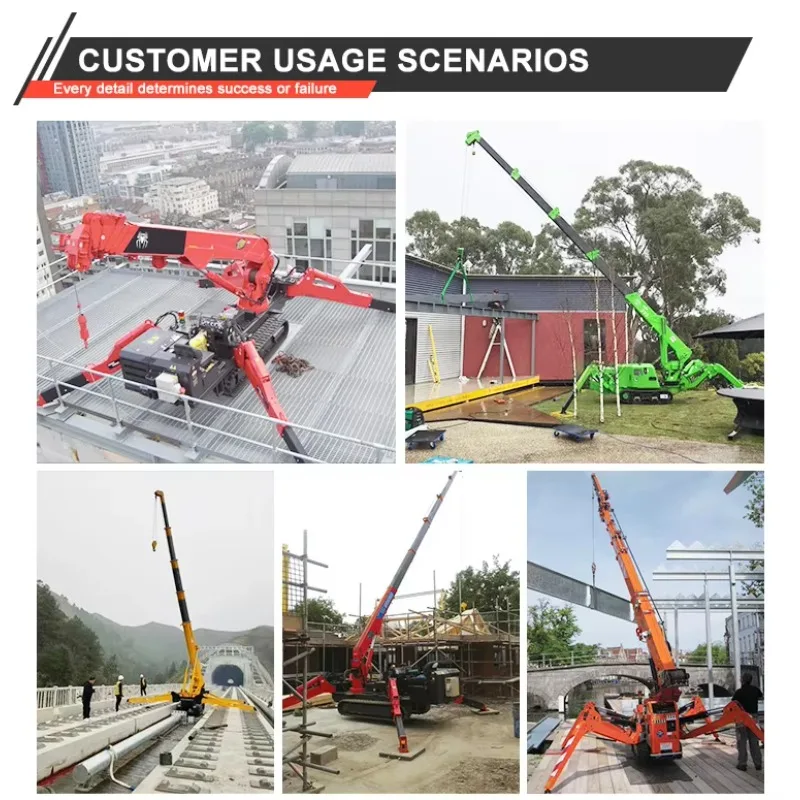 Grúa Araña de 9 Toneladas, Mini Grúa Hidráulica Telescópica Plegable con Control Remoto, Plataforma Elevadora Móvil con Brazo Extensible, Certificación CE - Image 5