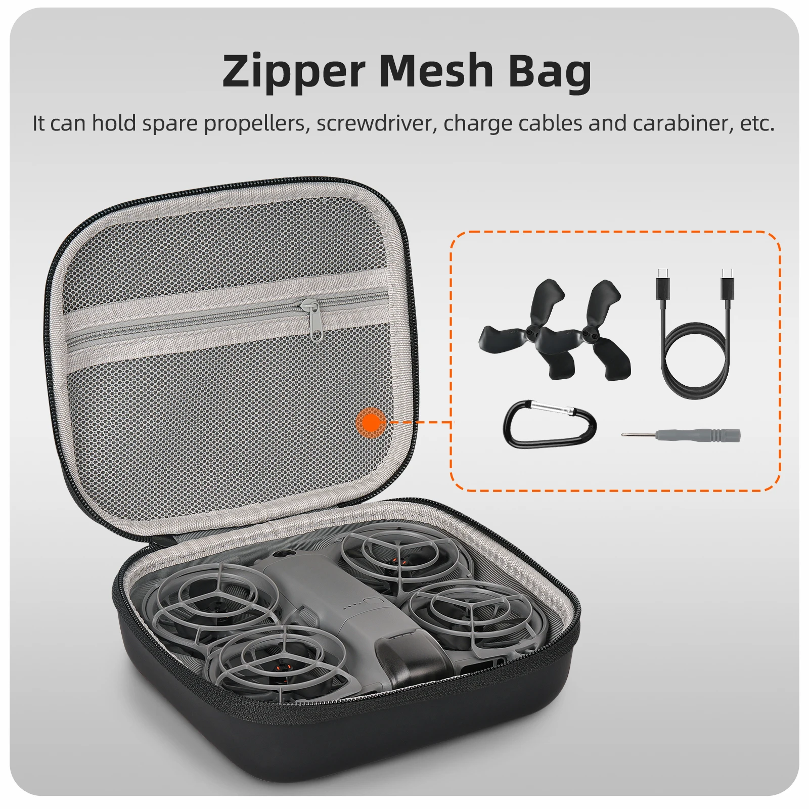 Sunnylife bolsa de armazenamento estojo de transporte caixa protetora à prova de choque para dji neo 2 óculos de vôo n3/movimento 3 acessórios para drones - Image 2
