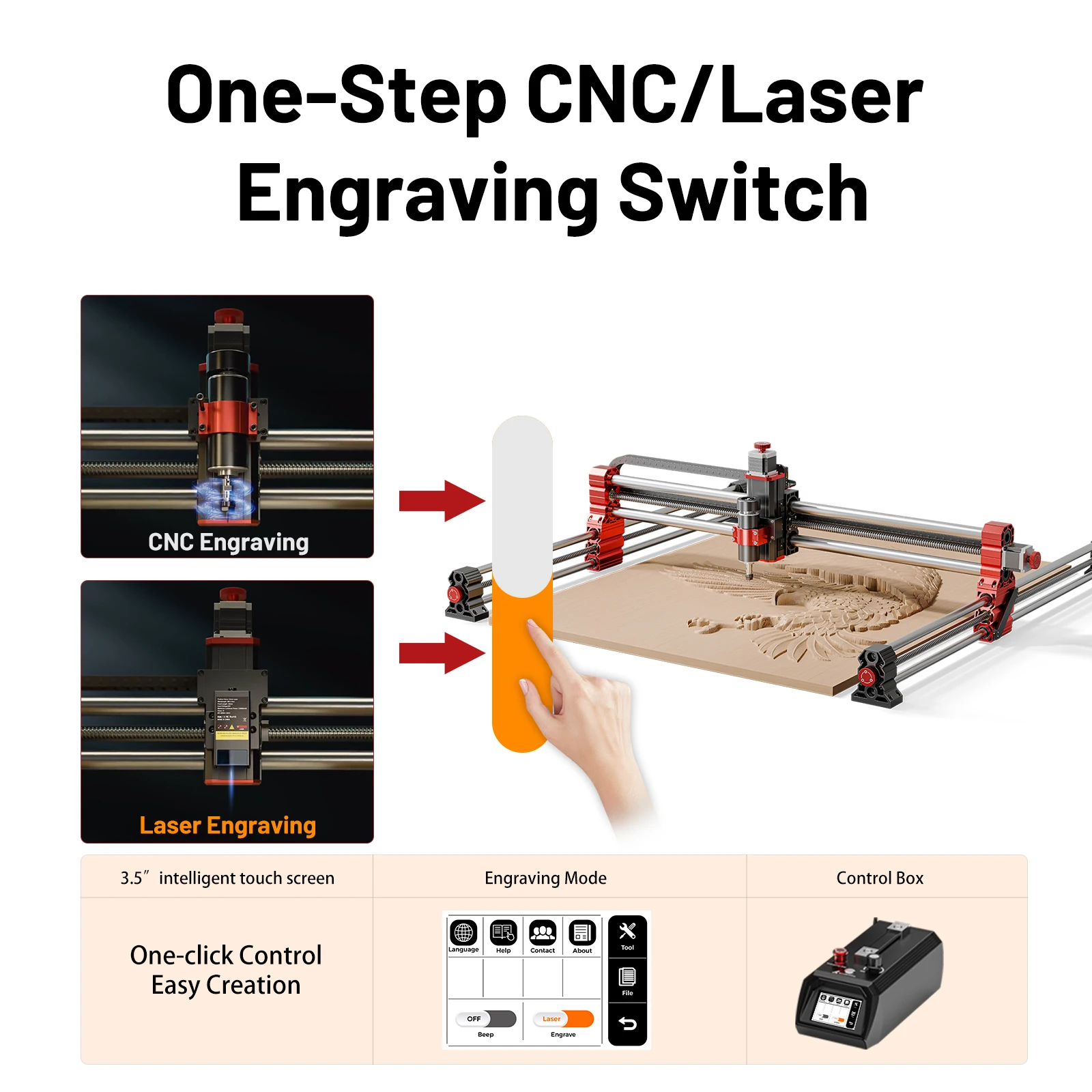 Twotrees-fresadora CNC de 3 ejes/4 ejes, TTC-H40, 1000x1000mm, para madera, acrílico, MDF, Metal, Compatible con VCarve Pro - Image 5