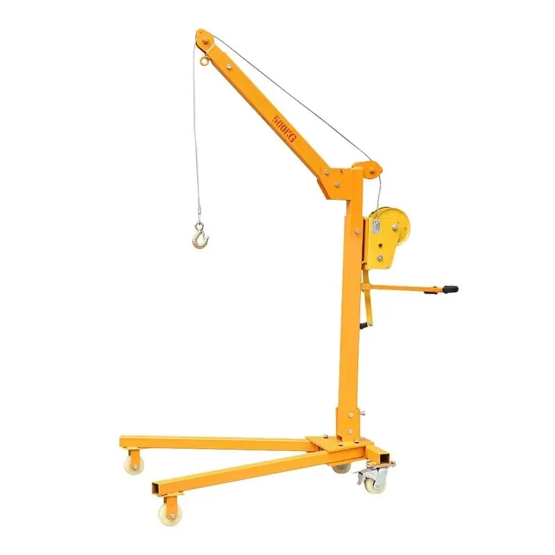 Grúa de Manivela Portátil Plegable, Pequeña Grúa Móvil, Herramienta de Elevación Eléctrica Simple de Alta Resistencia para Uso Doméstico y Montaje en Vehículos - Image 3