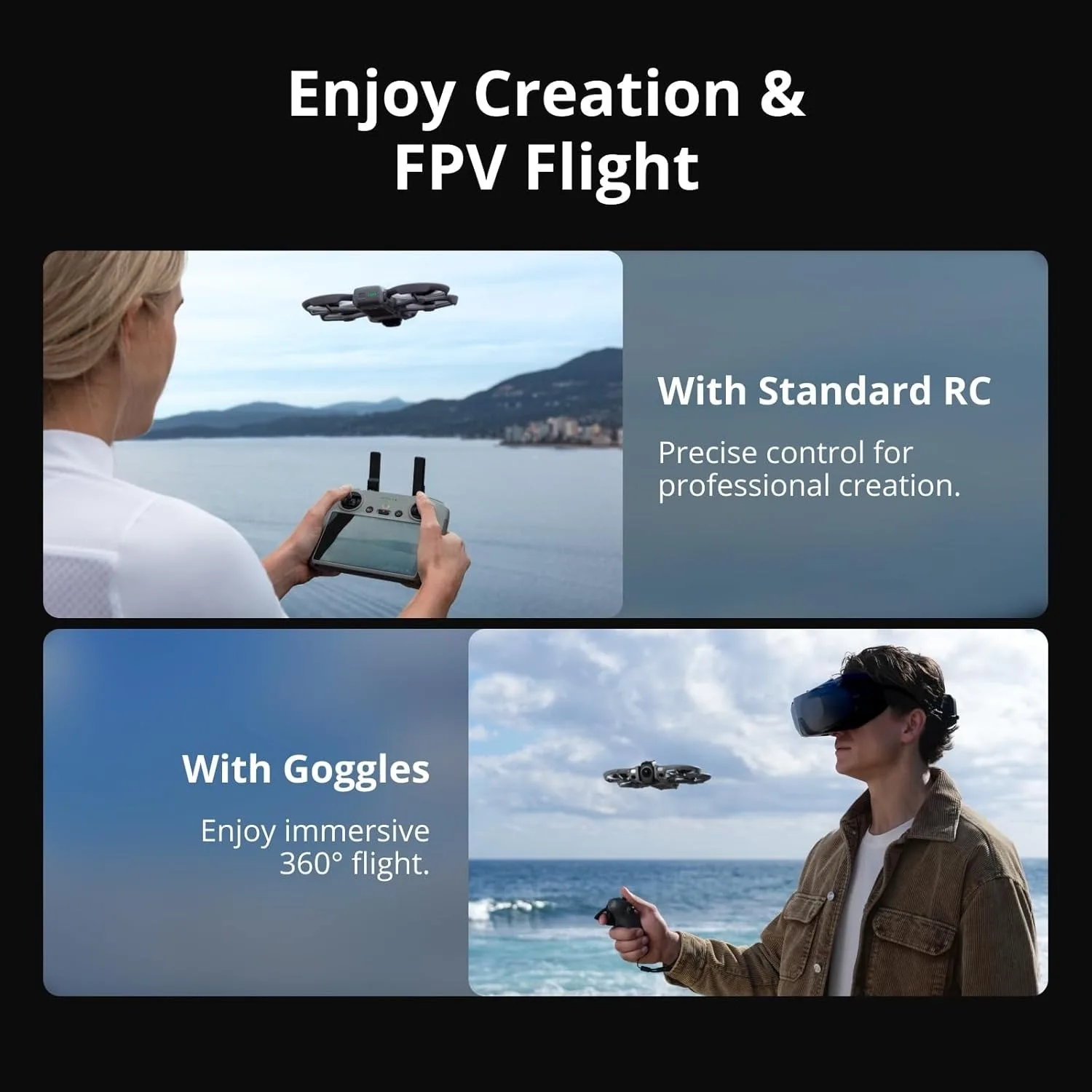 DJI Avata 360 Fly More Combo (RC 2), 8K 360 ° Cámara con Sensor de 1 Pulgada, Dron Aéreo FPV, Controlador con Pantalla Integrada, 3 Baterías - Image 4