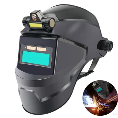 Máscara facial de soldagem com escurecimento automático True Color Máscara de soldagem com escurecimento automático 130 ℃ Capacete de soldagem resistente a altas temperaturas
