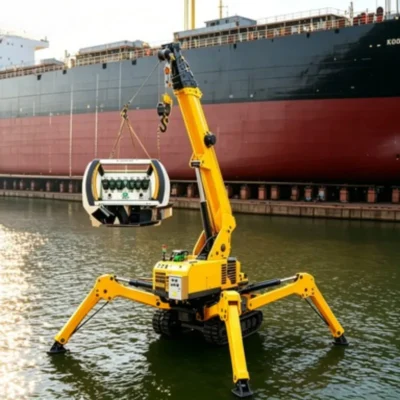 Grúa Araña con Brazo Articulado de 3 Toneladas, Mini Grúa Hidráulica Telescópica con Control Remoto, Certificación CE, Elevador Portátil para Construcción