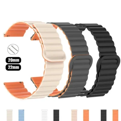 Faixa de laço magnético de 20mm 22mm para amazfit gts4/2/3/3pro/gts2 mini/gtr 4 42mm/47mm/gtr2/2e/stratos pulseira de cinto amazfit bip