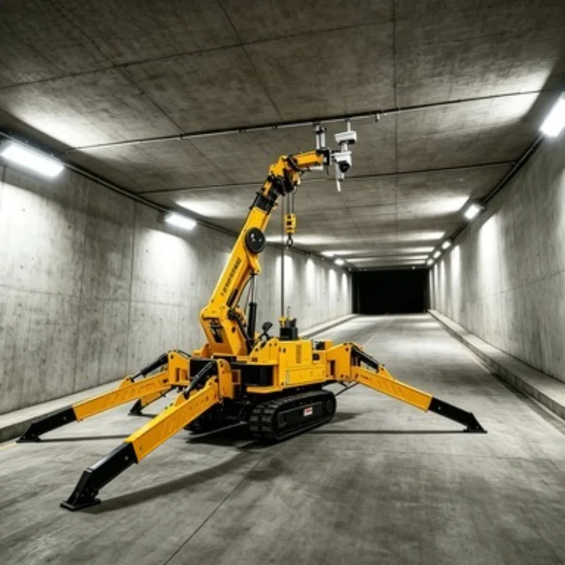 Grúa Araña de 9 Toneladas, Mini Grúa Hidráulica Telescópica Plegable con Control Remoto, Plataforma Elevadora Móvil con Brazo Extensible, Certificación CE - Image 2