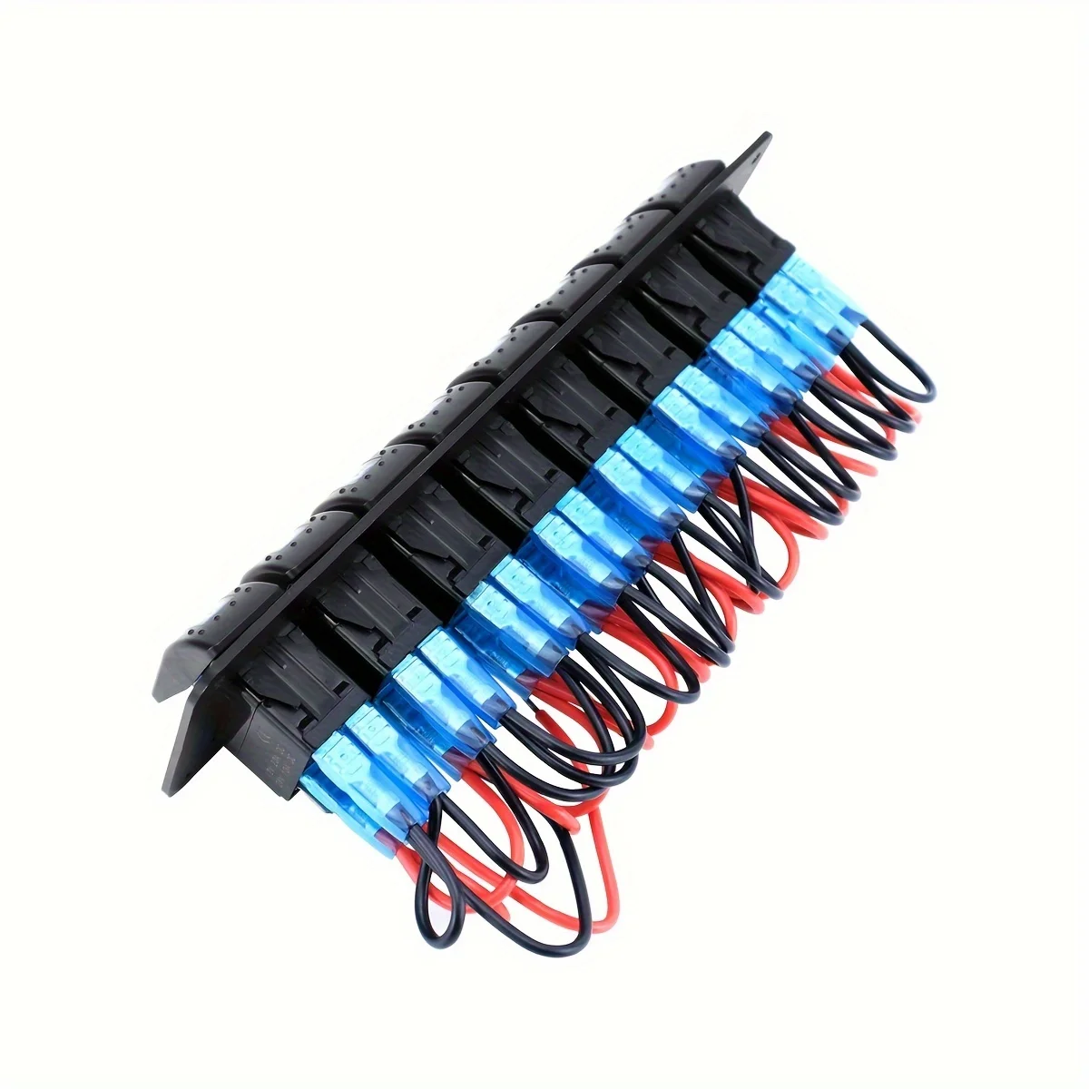 Painel de interruptor rocker de 3 grupos, 4 grupos, 5 grupos, 6 grupos, 8 grupos, 5 pinos, adequado para carros 12V/24V, navios, reboques ATV, azul - Image 4