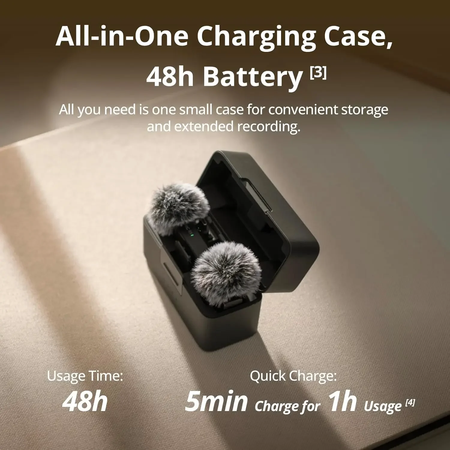 Original DJI Mic Mini Wireless Microphone 48H Long Battery Life With Charging Case Dual Mode Active Noise Reduction - Image 3