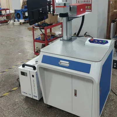 Máquina de marcação a laser uv 5w 3w, gravação em vidro, cristal, couro, madeira, papel, metal, resfriador refrigerado a água, 2 anos de garantia