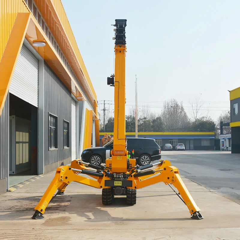Minigrúa Araña Plegable de 2 Toneladas, con Brazo Telescópico Hidráulico, Control Remoto, Portátil, con Certificación CE, para Vidrio y Uso Doméstico - Image 3