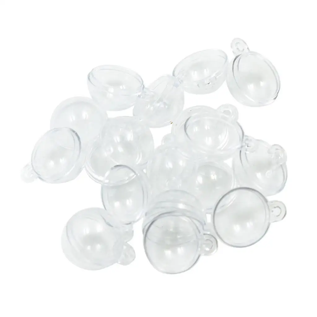 Transparente plástico acrílico bolas artesanato kit, ornamento para chaveiro, enfeite brinco, 10 peças, 0mm - Image 5