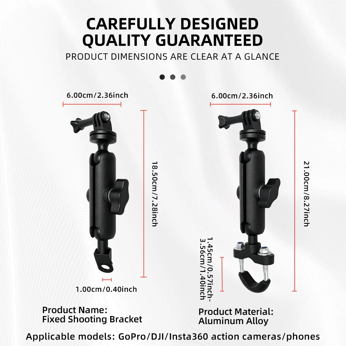 Soporte para teléfono con cámara deportiva para motocicleta y bicicleta, soporte para espejo de manillar para cámaras de acción GoPro/DjI/Insta 360/teléfonos - Image 2