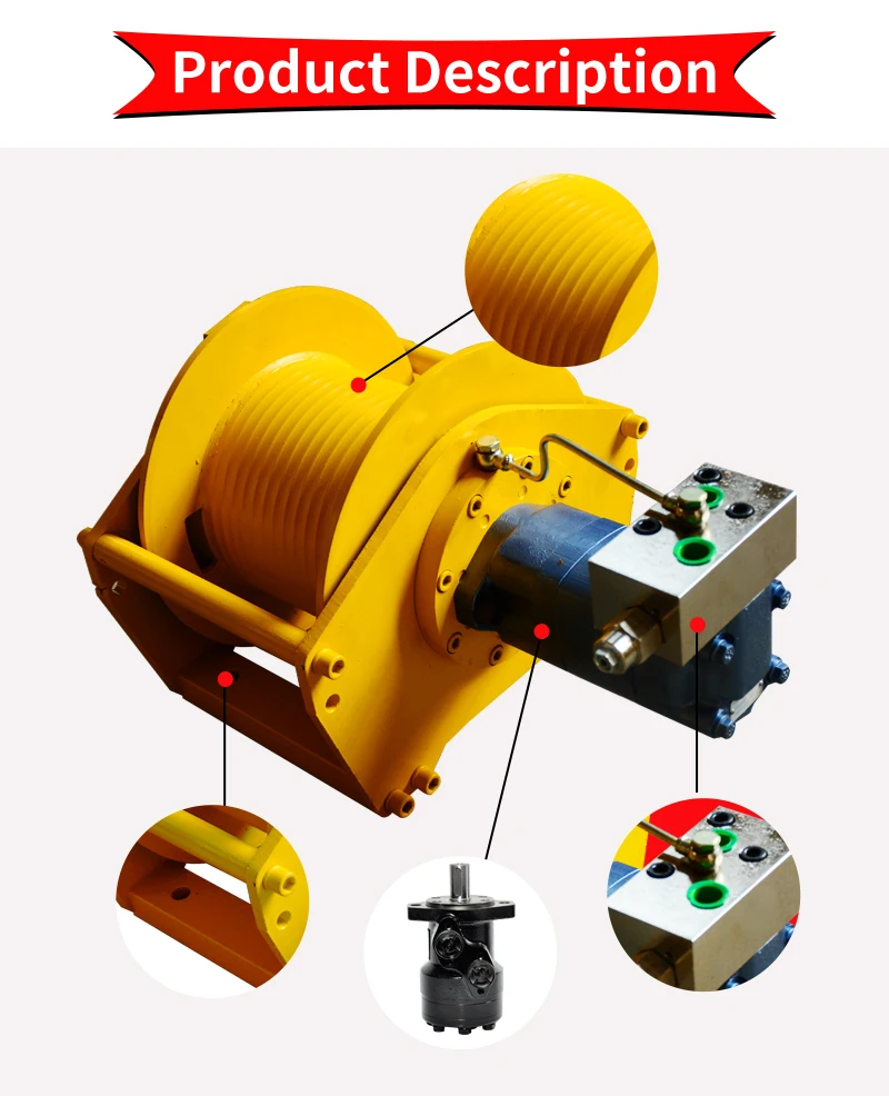 Hydraulic planetary winch suitable for automobile 1 ton 3 5 10 ton variant
