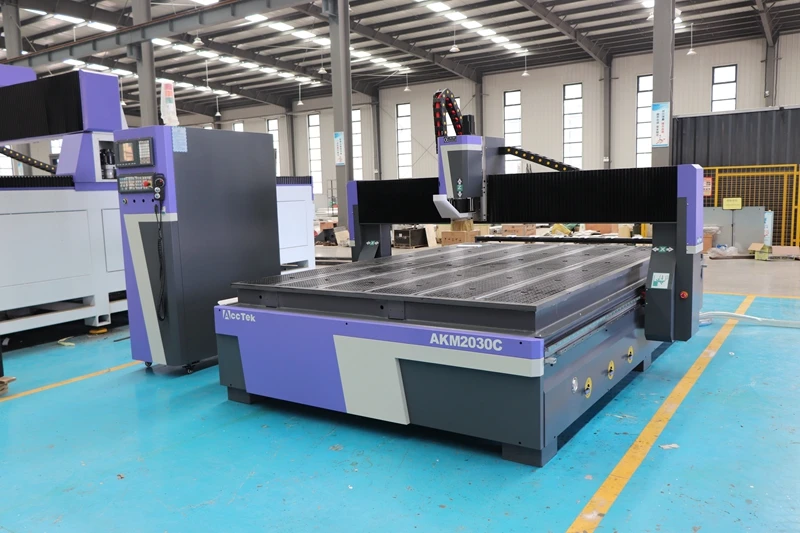 Jinan China ACCTEK AKM2030C Router CNC de 3 Eixos com Troca Automática de Ferramentas (ATC) 2000x3000/Mesa a Vácuo para Gravação e Corte de Madeira - Image 9