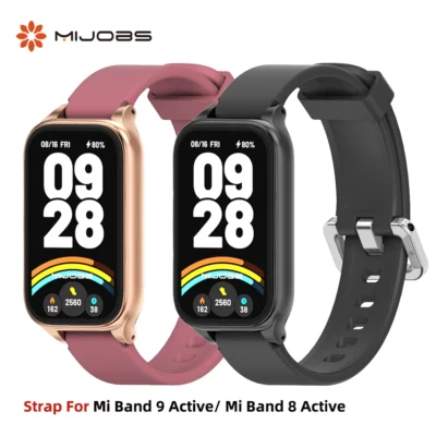 Pulseira para mi band 9 ativa pulseira para mi band 8 active 9 active pulseira de silicone para mi band 9 ativo acessórios smartband
