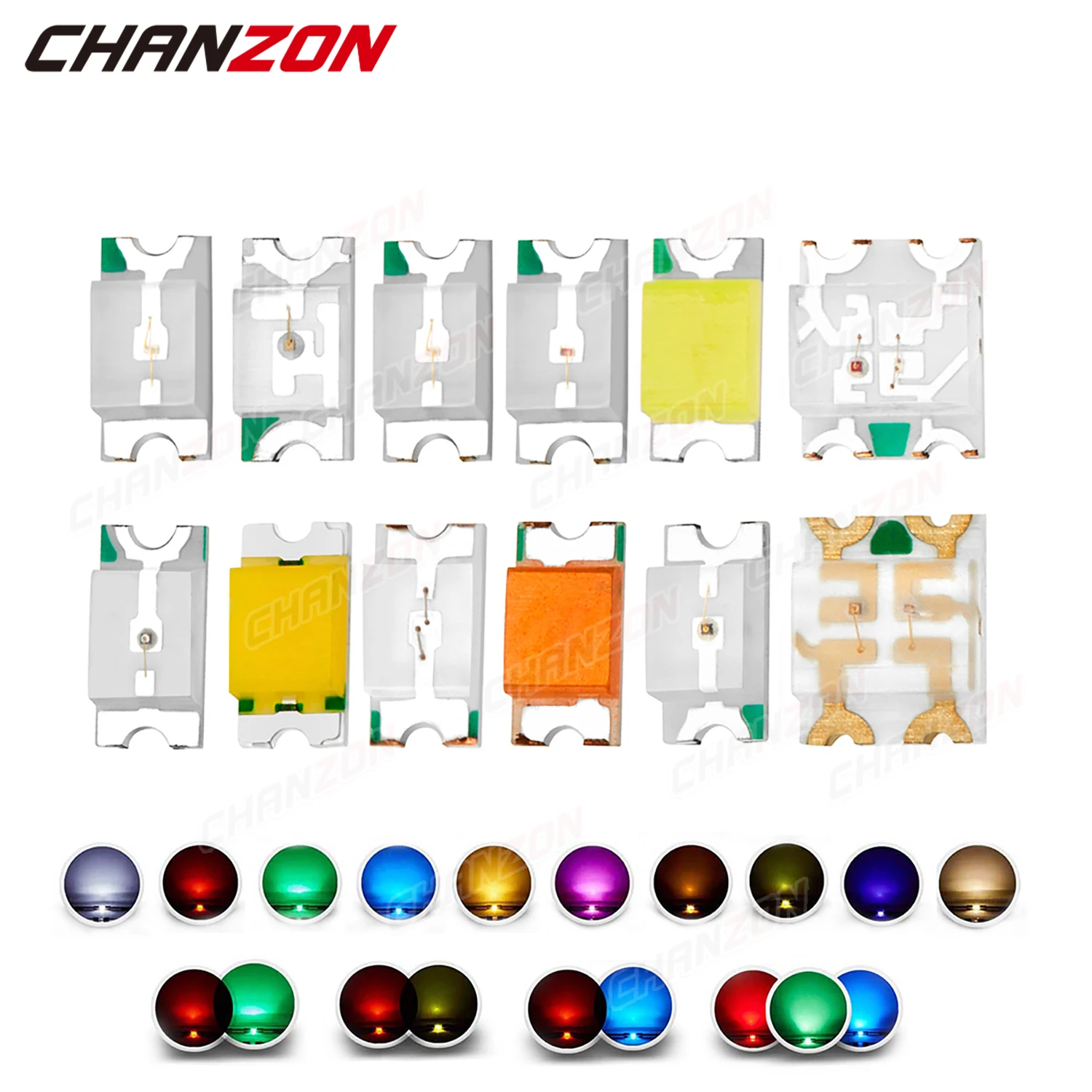 1206 3216 SMD LED Chip de Diodo Branco Quente Vermelho Verde Azul Amarelo Laranja UV Roxo Rosa RGB SMT Lâmpada Kit de Emissor de Contas de Luz