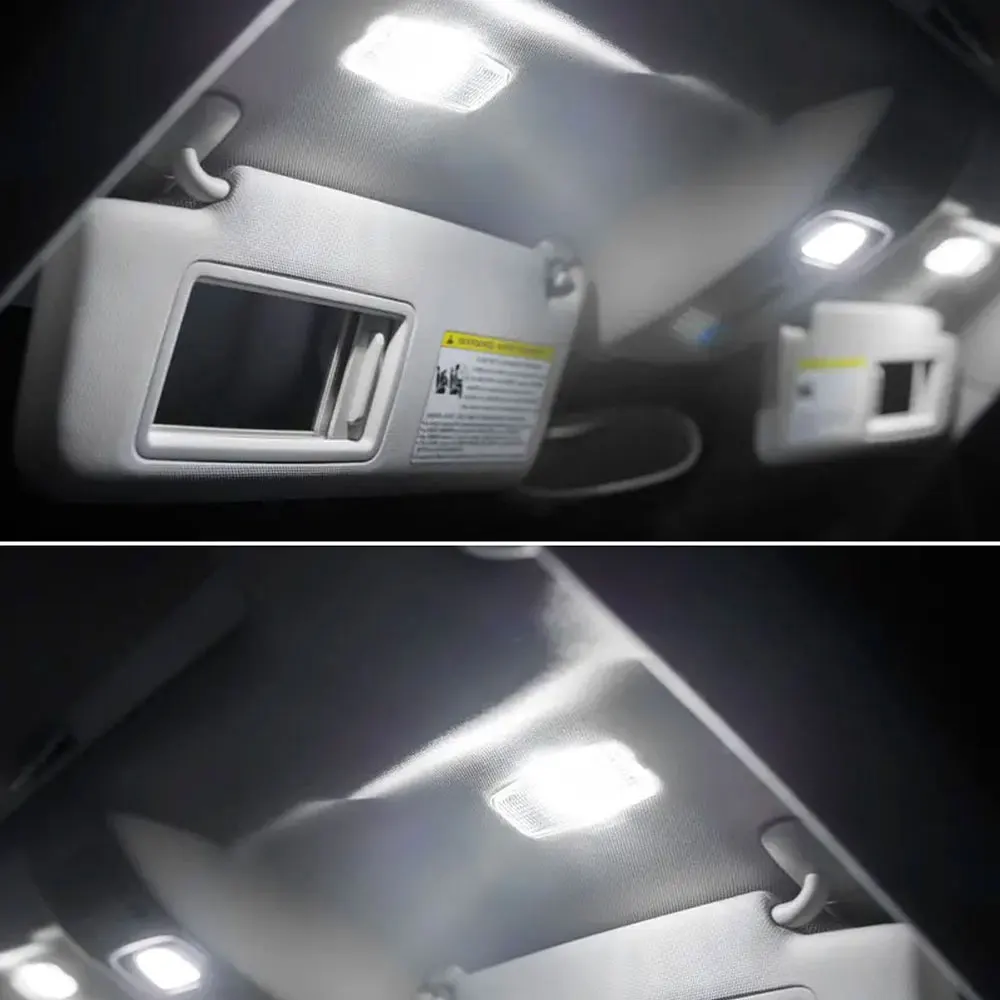 Kit de lâmpadas LED para luz de teto interior, 9 peças, para Ford Fiesta MK7 2008 2009 2010 2011 2012 2013 2014 2015 2016, lâmpada de placa de licença - Image 4