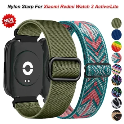 Nylon starp para redmi relógio 3 ativo/lite banda elástica substituição pulseira correa cinto para redmi relógio 3 lite