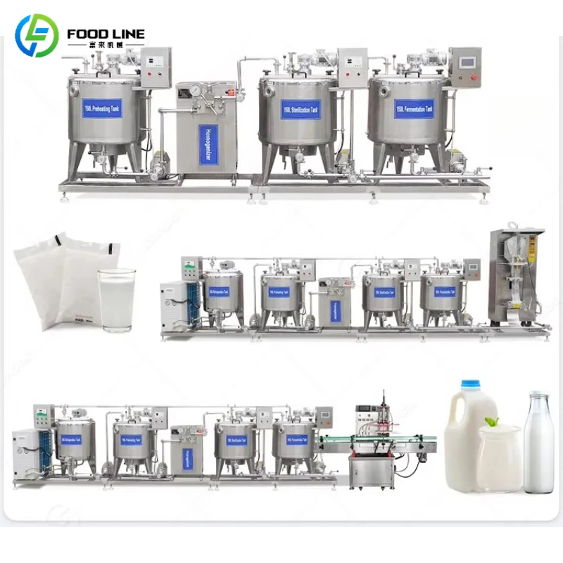 Línea de Producción de Yogur Comercial Personalizada de Gran Escala, Máquina Industrial para la Elaboración de Yogur con Homogeneizador y Pasteurizador - Image 3