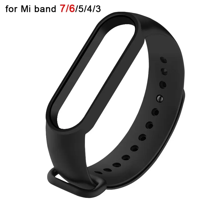 Pulseiras de relógio para xiaomi mi band 7 6 5 4 3 pulseira de silicone para miband 5 6 nfc substituição pulseira esportiva para mi band 7 6 3 4 5