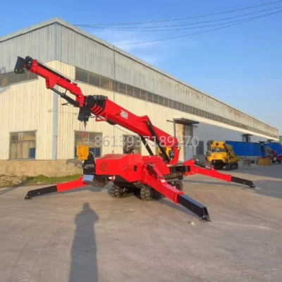 Yugong CE Mini grúa araña de 1 tonelada, asistente espacial estrecho Grúa araña de 1 tonelada y 3 toneladas