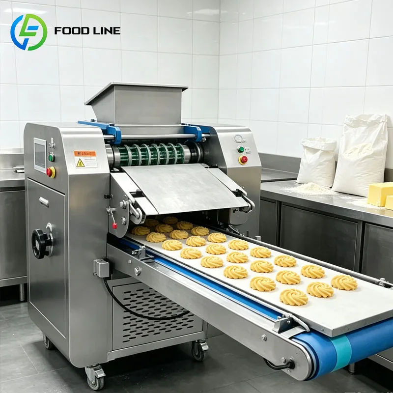 Máquina para Hacer Galletas de Alta Capacidad, Equipo Industrial para Formar y Cortar Masa de Galletas para Fábrica de Panadería, Personalizable