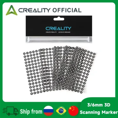 Creality 490/500 pontos 3/6mm ponto de marca de digitalização 3D para Creality CR-Scan Raptor Otter Ferret Pro 3D Scanner Tracking Dot