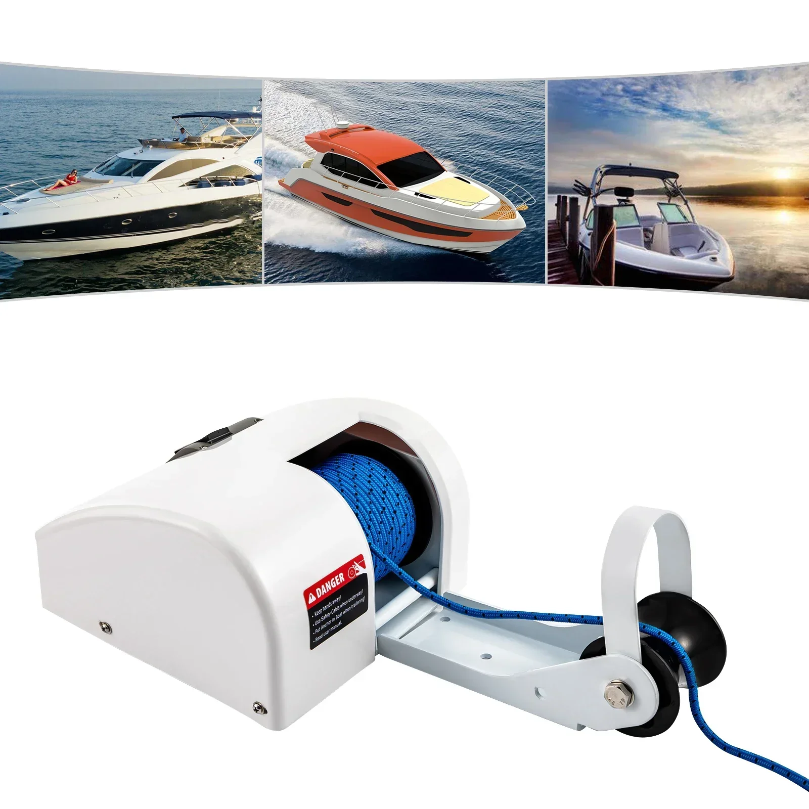 Cabrestante eléctrico de 45 libras y 12 V para ancla de barco - Control remoto inalámbrico resistente a la corrosión para uso marino - Image 5