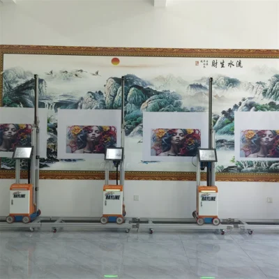 Máquina de Impressão de Parede AI 4K UV Vertical/Impressora Digital de Verniz para Pintura Externa em Paredes Irregulares e Fundos 3D