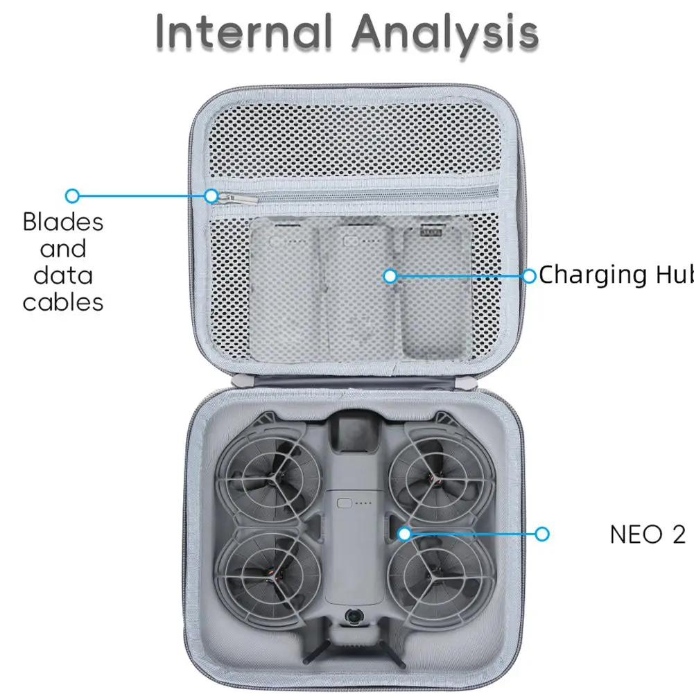 Para dji neo 2 drone saco de armazenamento portátil casca dura caixa de transporte à prova dwaterproof água anti-risco caso protetor acessórios - Image 4