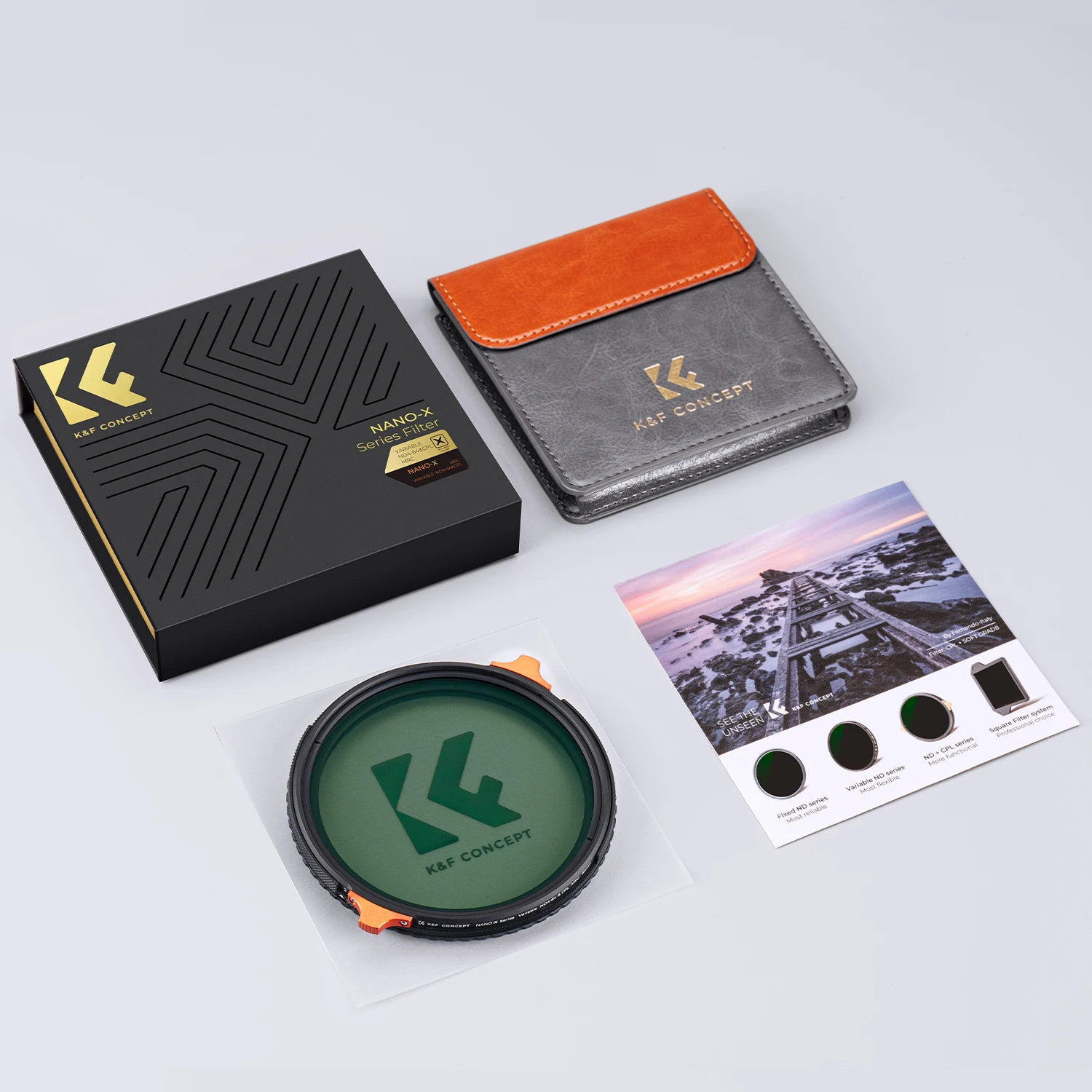 K&F CONCEPT Nano-X Série 2 em 1 Variável ND + CPL Filtro Polarizador Circular 37-82mm ND4 para ND64 Filtro de Lente de Câmera de Densidade Neutra - Image 10
