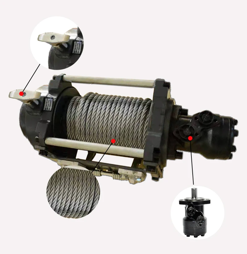 Hydraulic planetary winch suitable for automobile 1 ton 3 5 10 ton variant - Image 2