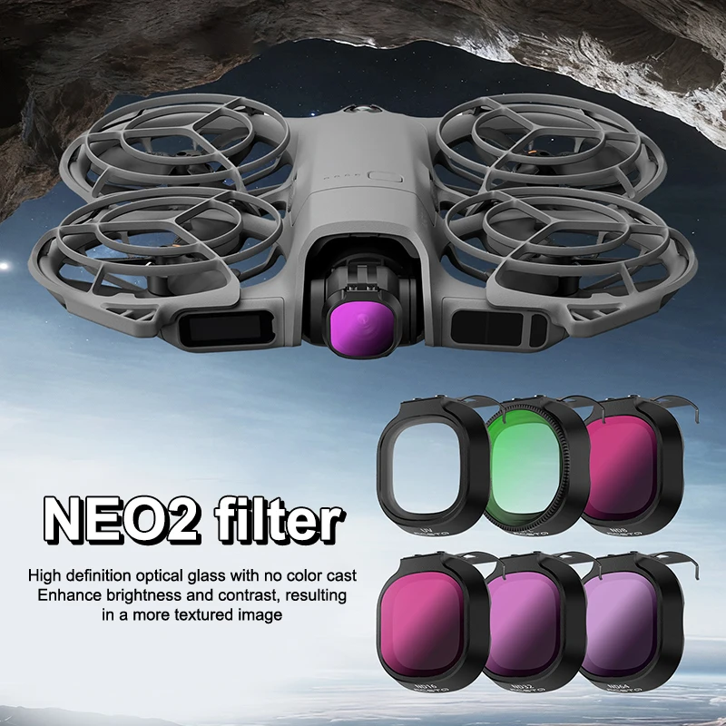 Conjunto de Filtros de Lente para Drone Neo2, Kit de Filtros ND ND8 ND16 ND32 CPL UV, Filtro Anti-reflexo para Câmera, Acessórios para Drone