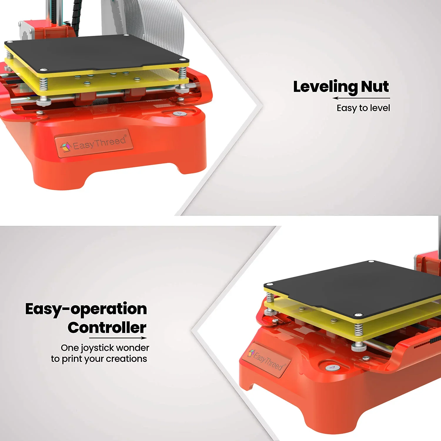 Mini impressora 3D de nível de entrada 100x100x100mm para estudantes e faça você mesmo, PLA/TPU compatível com adaptador de alimentação - Image 3