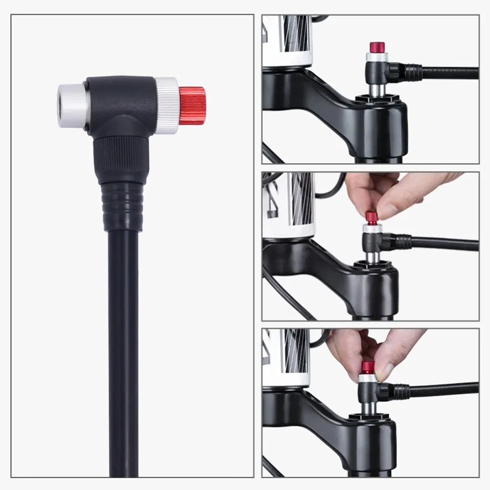 ThinkRider Portátil 300psi Bomba de Ar de Alta Pressão com Medidor para Fork & Suspensão Traseira Amortecedor Montanha - Image 11