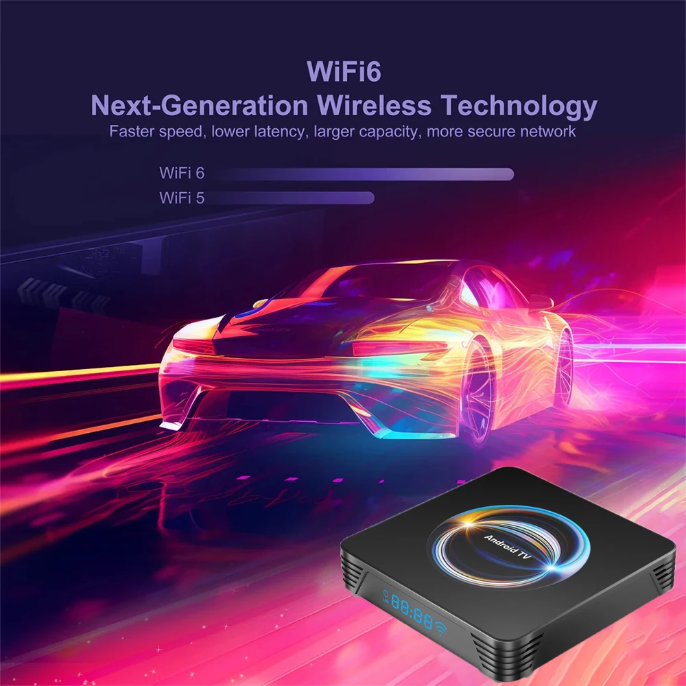 Original android 16 x66 caixa de tv inteligente 32gb 64gb 128gb 256gb rk3528 bluetooth 6.0 duplo wifi 2.4 & 5g wifi6 8k vídeo av1 media player - Image 5