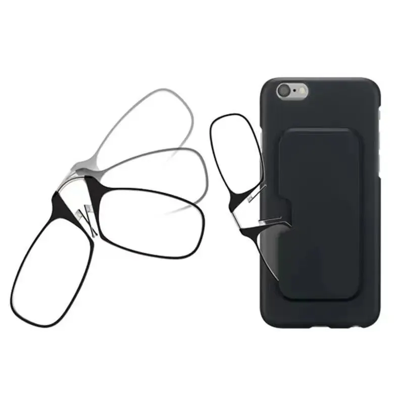 Moda nariz clipe óculos de leitura ultra leve e conveniente telefone móvel presbiopia óculos estilo retro hd óculos de leitura