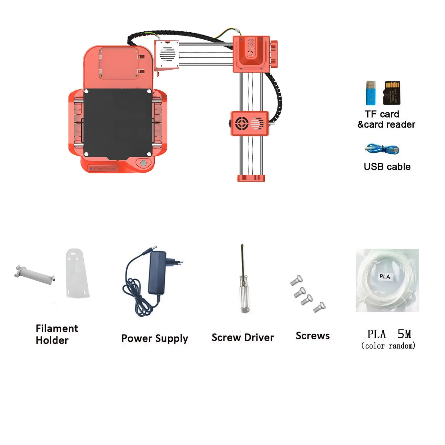 Mini impressora 3D de nível de entrada 100x100x100mm para estudantes e faça você mesmo, PLA/TPU compatível com adaptador de alimentação - Image 6