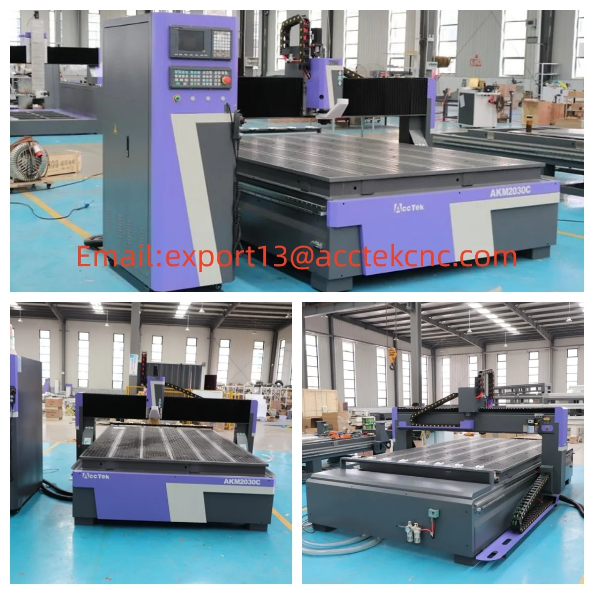Jinan China ACCTEK AKM2030C Router CNC de 3 Eixos com Troca Automática de Ferramentas (ATC) 2000x3000/Mesa a Vácuo para Gravação e Corte de Madeira - Image 10