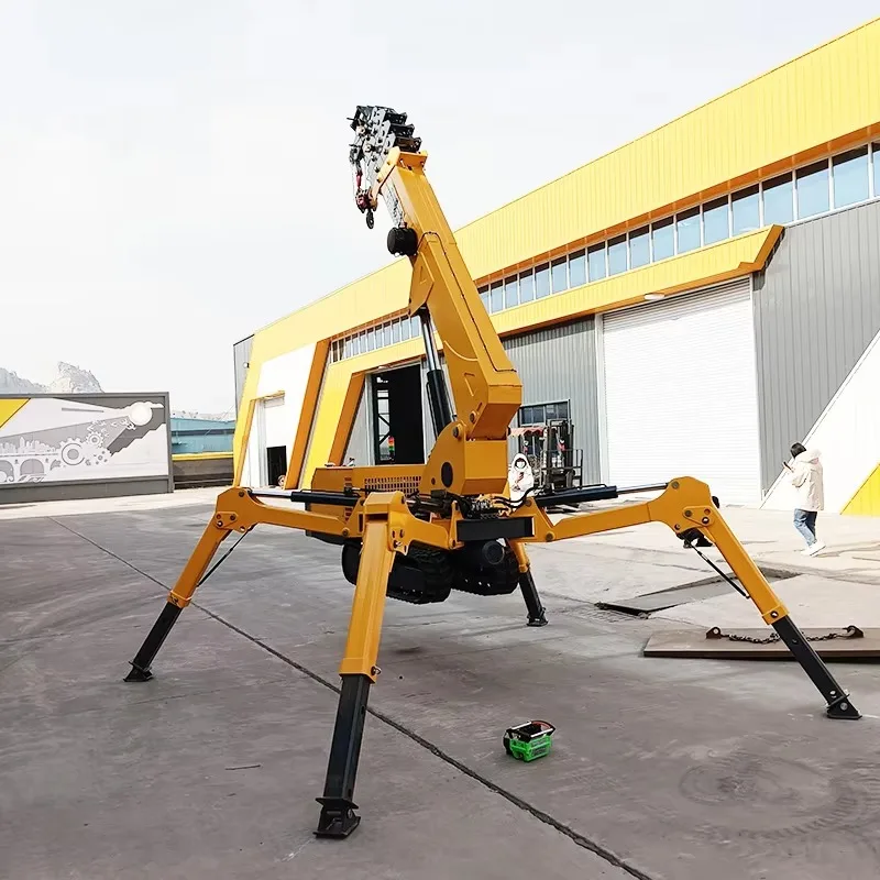 Grúa Araña de 9 Toneladas, Mini Grúa Hidráulica Telescópica Plegable con Control Remoto, Plataforma Elevadora Móvil con Brazo Extensible, Certificación CE - Image 3