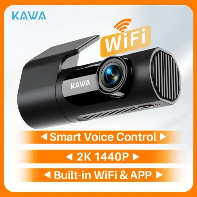 1440p kawa carro dvr d6 traço cam 2k gravador de vídeo wifi/app/controle de voz câmera traço wdr g sensor visão noturna escondido dashcam