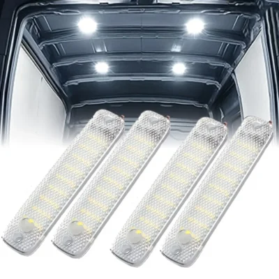 2/4 Peças Luz de Teto Interna Automotiva com 36 LEDs e Interruptor Liga/Desliga, Luz de Leitura Brilhante para Caminhão, Van, RV, Trailer e Barco