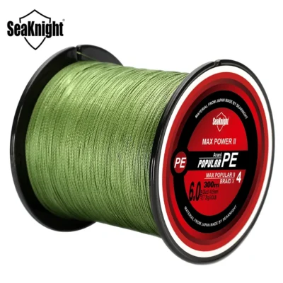 SeaKnight-Triposeidon Series Multifilament Linha de Pesca, Linha Trançada PE, Pesca Carpa Suave, 4 Vertentes, 15lb, 20lb, 25lb, 30lb, 300m
