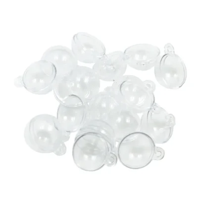 Transparente plástico acrílico bolas artesanato kit, ornamento para chaveiro, enfeite brinco, 10 peças, 0mm