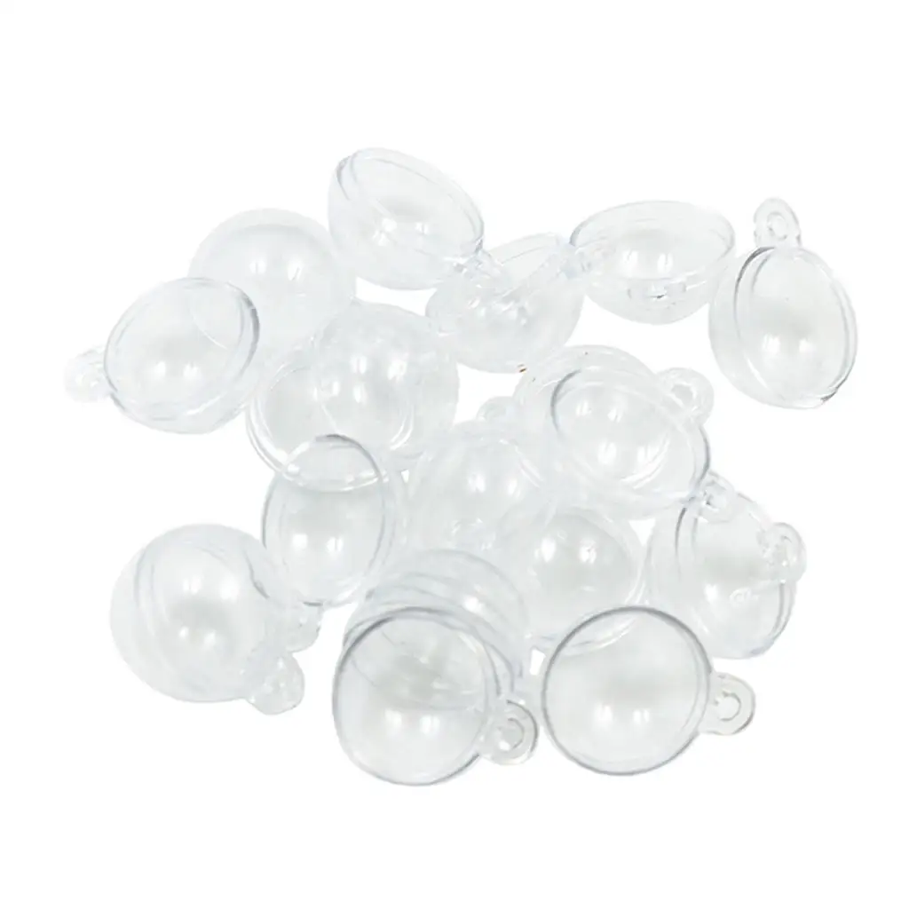 Transparente plástico acrílico bolas artesanato kit, ornamento para chaveiro, enfeite brinco, 10 peças, 0mm