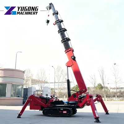 Grúa Araña de 3 Toneladas de Operación Sencilla con Cilindro de Elevación y Cabrestante Hidráulico, Grúa Araña Tipo Oruga para Obras de Construcción