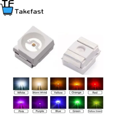 100 pçs/lote SMD LED Diodos 3528 1210 Diodo SMD LED Diodo Kit Verde VERMELHO Branco QUENTE GELO Azul Amarelo Rosa Roxo-UV Laranja rgb