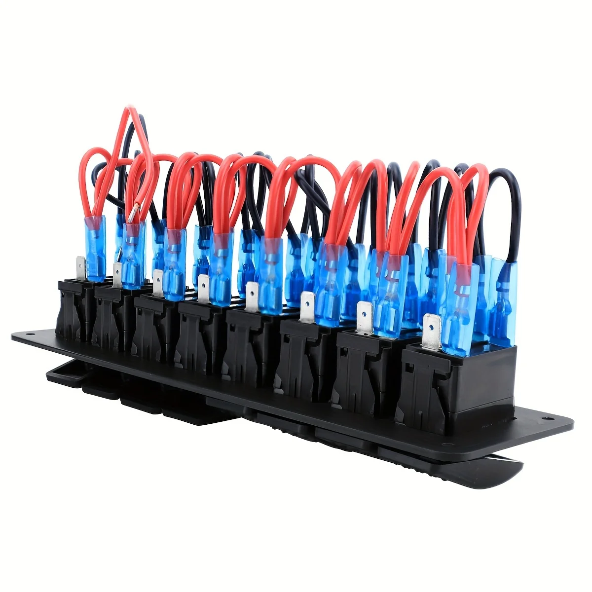 Painel de interruptor rocker de 3 grupos, 4 grupos, 5 grupos, 6 grupos, 8 grupos, 5 pinos, adequado para carros 12V/24V, navios, reboques ATV, azul - Image 5