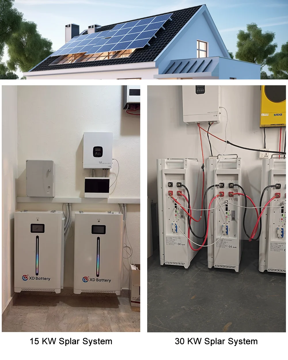 Complete Solar Energy System 5KW 15KW Suitable for Home, Complete Solar Kit with Photovoltaic Panel System, Battery and Inverter - Image 6